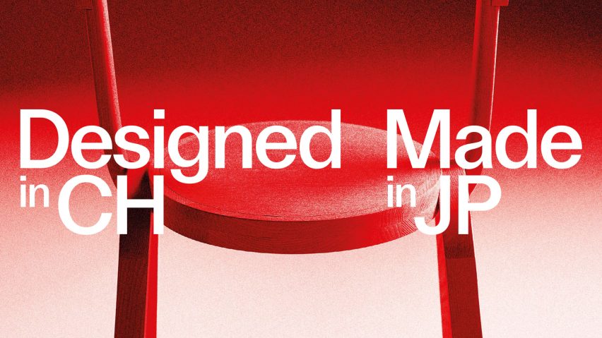 Graphic of red chair with text overlay
