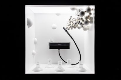 Photograph of Grohe Purefoam as part of the installation