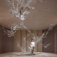 Glass installation by Lasvit at Milan design week