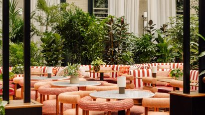 “Dramatic arboretum” forms centrepiece of Locke hotel in Paris