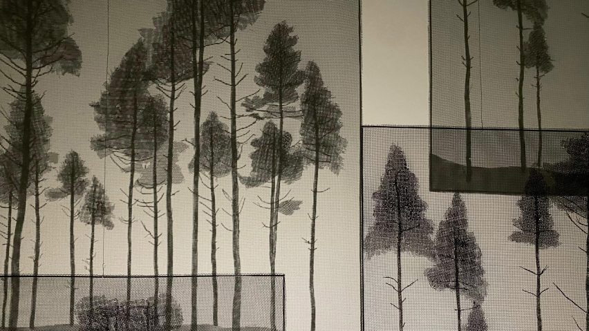 Photo of textiles with tree print