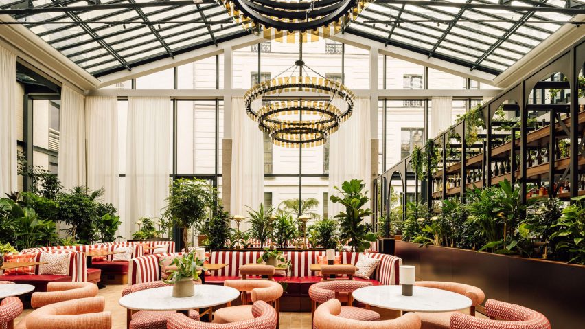 “Dramatic arboretum” forms centrepiece of Locke hotel in Paris