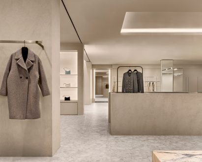 Boutique decorated with a neutral tone-on-tone palette