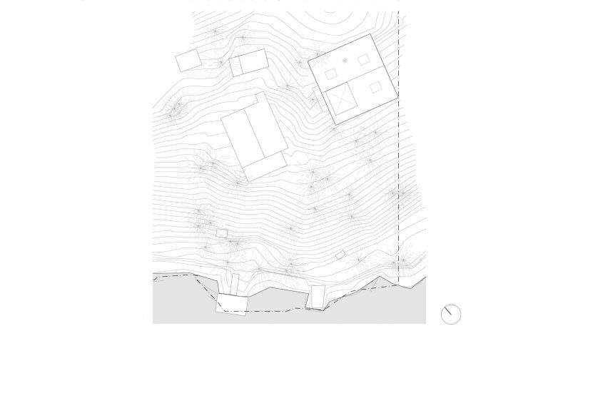 Plan of Smoke Lake Cabin by Anya Moryoussef Architect