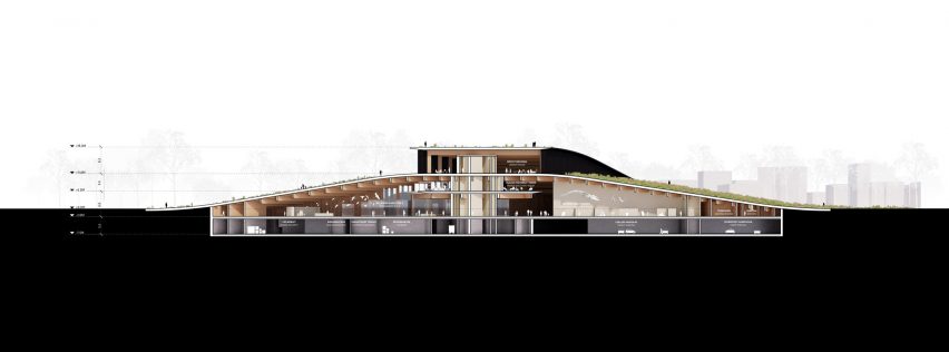 Section of Hungarian Natural History Museum by BIG