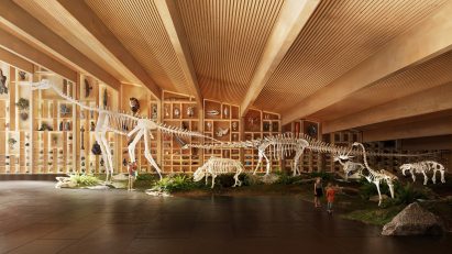 Render of Hungarian Natural History Museum by BIG