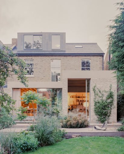Rear view of Lordship House in Hackney, London