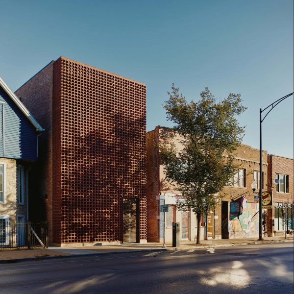 Brick facade of a furniture studio in New York