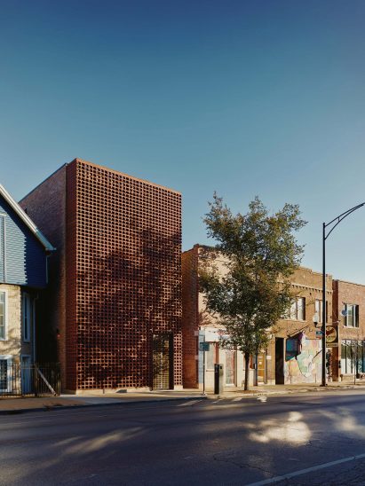 Nothing Design Co's showroom with red brick facade