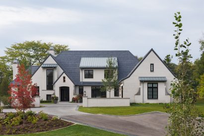 White brick family house