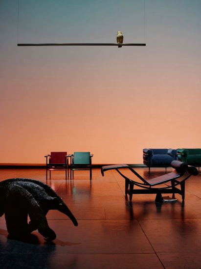 Stage design of Staging Modernity play by Formafantasma and Cassina at Milan design week 2025