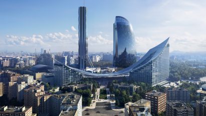 Render of CityLife development in Milan