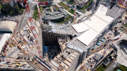 BIG's CityWave under construction in Milan