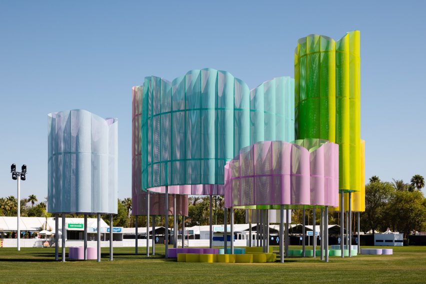 Colourful Coachella installation