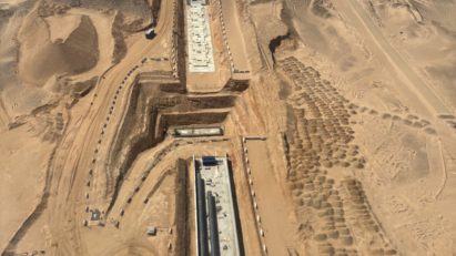Photos show concrete works underway at The Line megacity