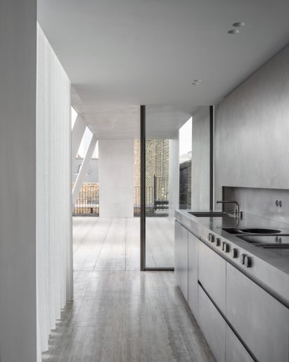 Kitchen at Covent Garden Apartment by Carmody Groarke