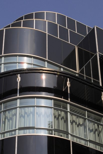Vitrolite glass on the facade of the Daily Express Building in London