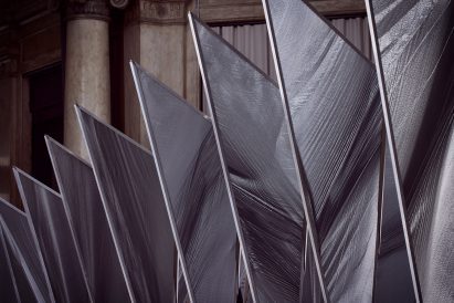 Close up of honeycomb aluminium wings