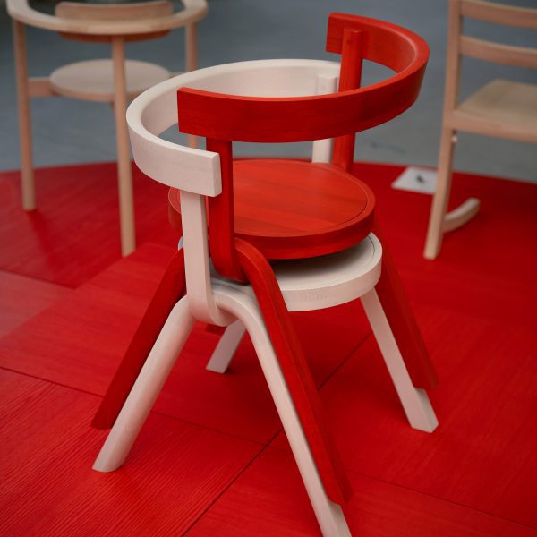 Hugging wooden chairs