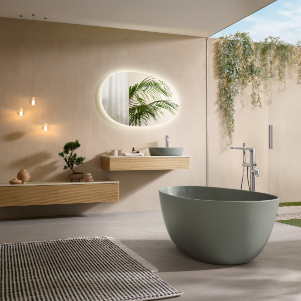 Villeroy & Boch's Antao range in a contemporary earthy bathroom interior