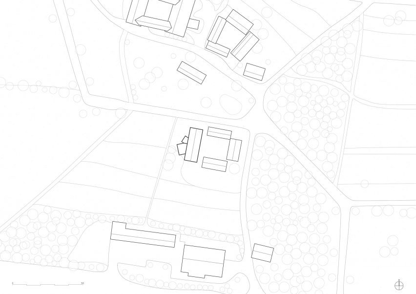 Sire plan of the Learning House in Bavaria by Max Otto Zitzelsberger