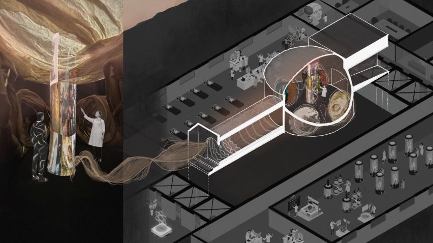 a visualisation of an abstract architectural space