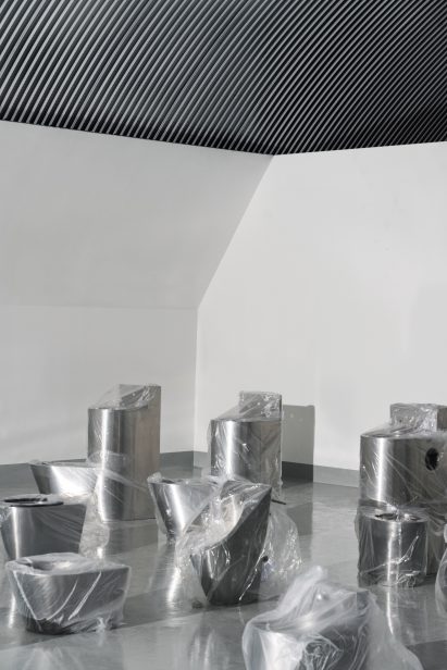 Prison sanitary ware in exhibition by Dropcity at Milan design week 2025