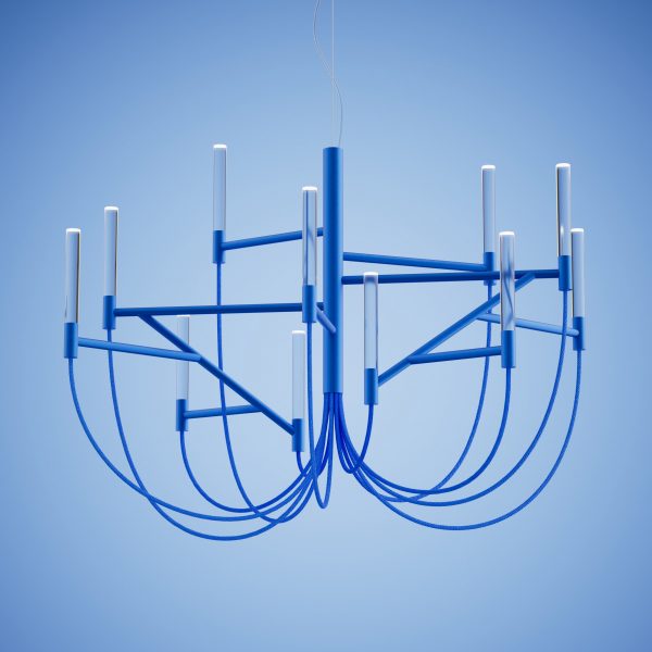 Foscarini launches asymmetric Allumette chandelier by Francesca Lanzavecchia