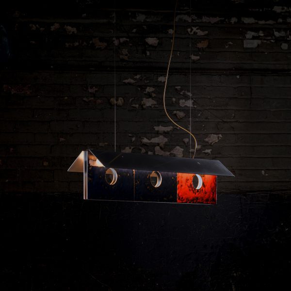 Kwangho Lee pairs aluminium with enamel in Bolda pendant for Lambert & Fils