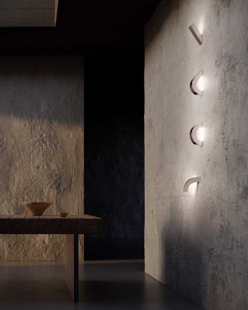 Alessandro Zambelli designs geometric Dansì wall lights for Luceplan