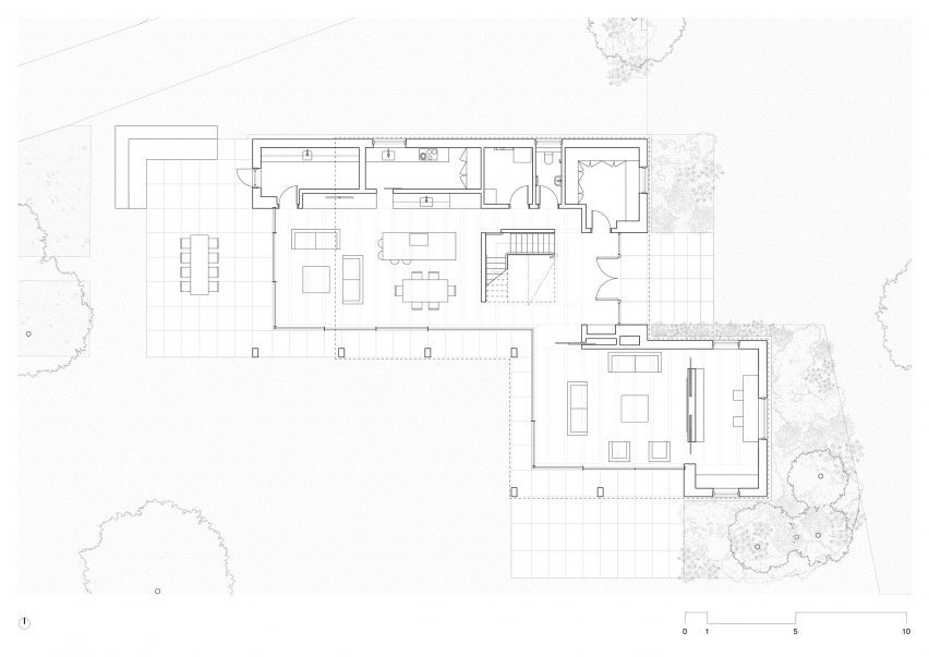 Ground floor plan of Field House by Wilkinson King Architecture