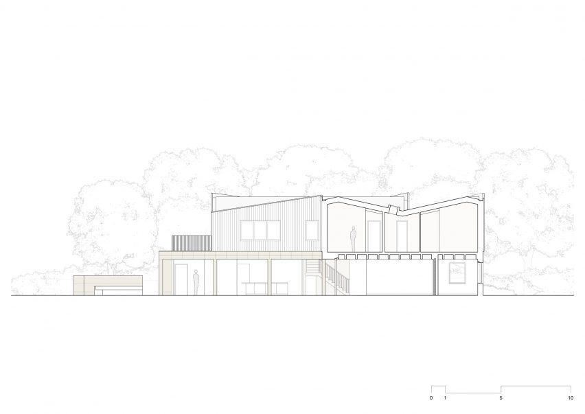 Section of Field House by Wilkinson King Architecture