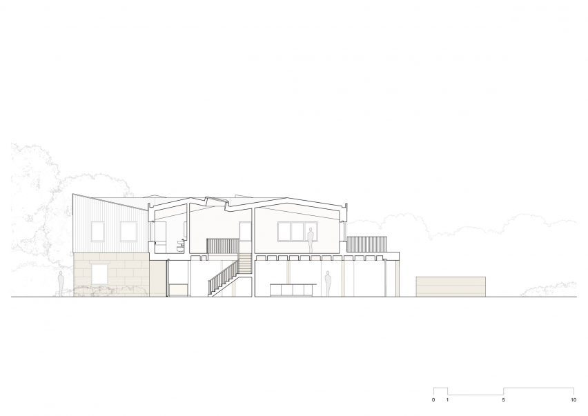 Section of Field House by Wilkinson King Architecture