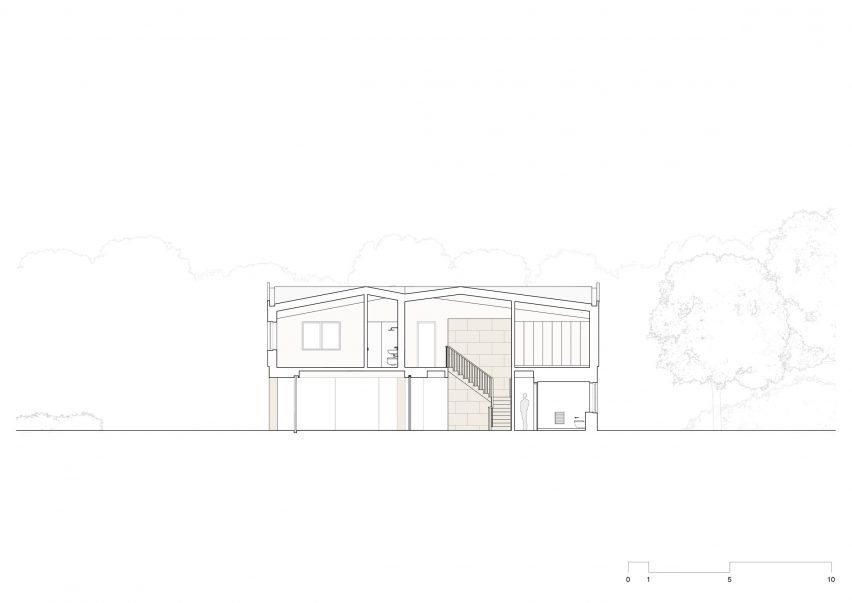 Section of Field House by Wilkinson King Architecture