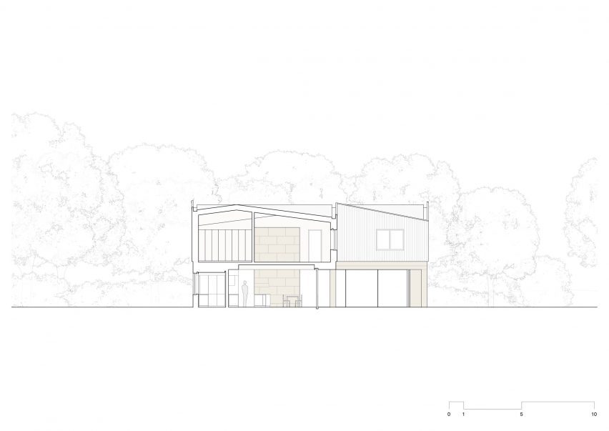 Section of Field House by Wilkinson King Architecture