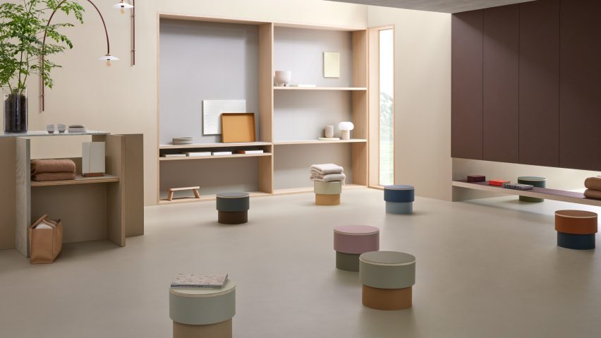 Forbo’s Furniture Linoleum collection unveiled in a new colour palette at Milan design week