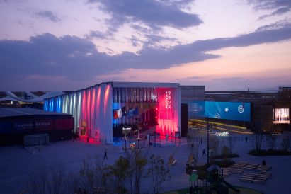 View of the France Pavilion at Expo 2025 Osaka by Carlo Ratti Associati and Coldefy