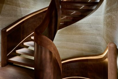 Liquid metal staircase deigned by Francis Kéré