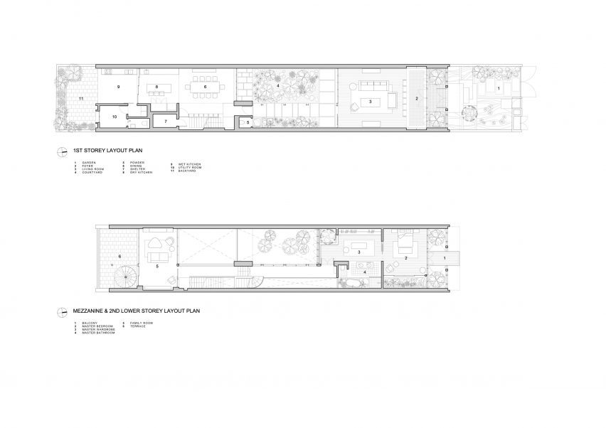 Plan of Oku House by Freight Architects
