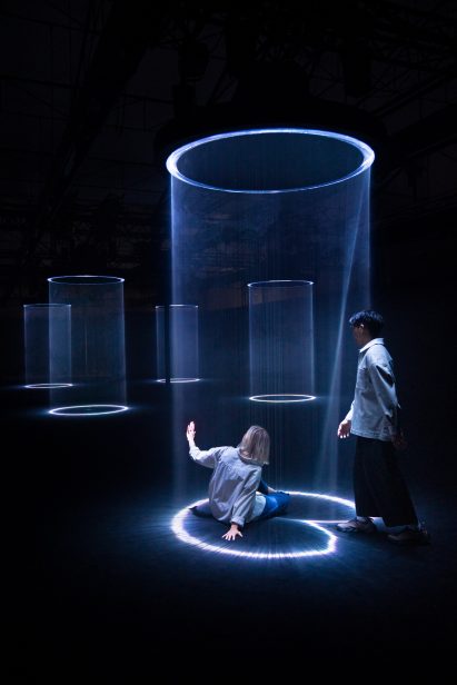 Lachlan Turczan's Lucida (I-IV) artwork at Google's Making the Invisible Visible installation