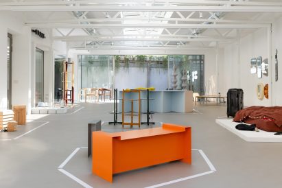 Furniture in a white room