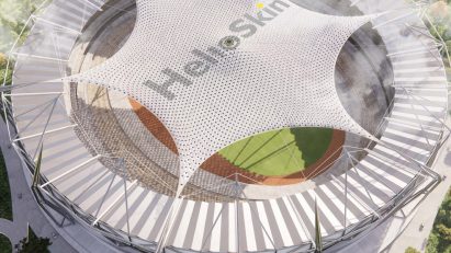 A stretch photovoltaic skin