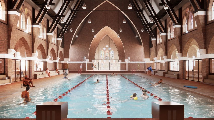 Holy Water swimming pool in a church by MVRDV and Zecc Architecten