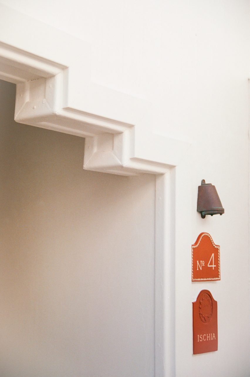 Doorway with tiles