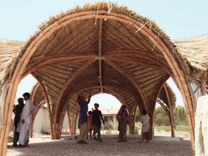 View towards sheltered interior of The Juliet Centre
