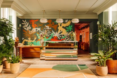 colourful reception area