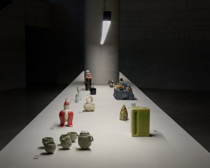 Teapots on display at Milan design week