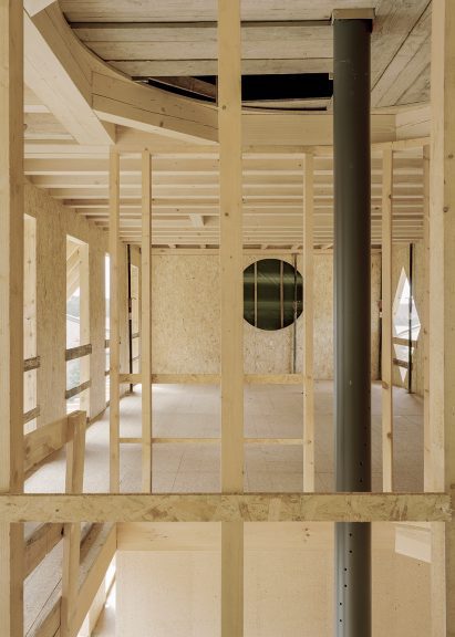 Interior of a timber education building in Bavaria