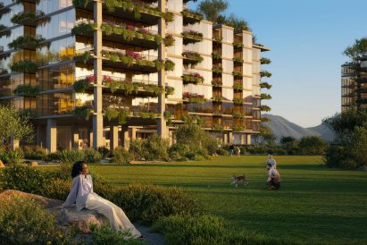 Person sitting in a greenspace