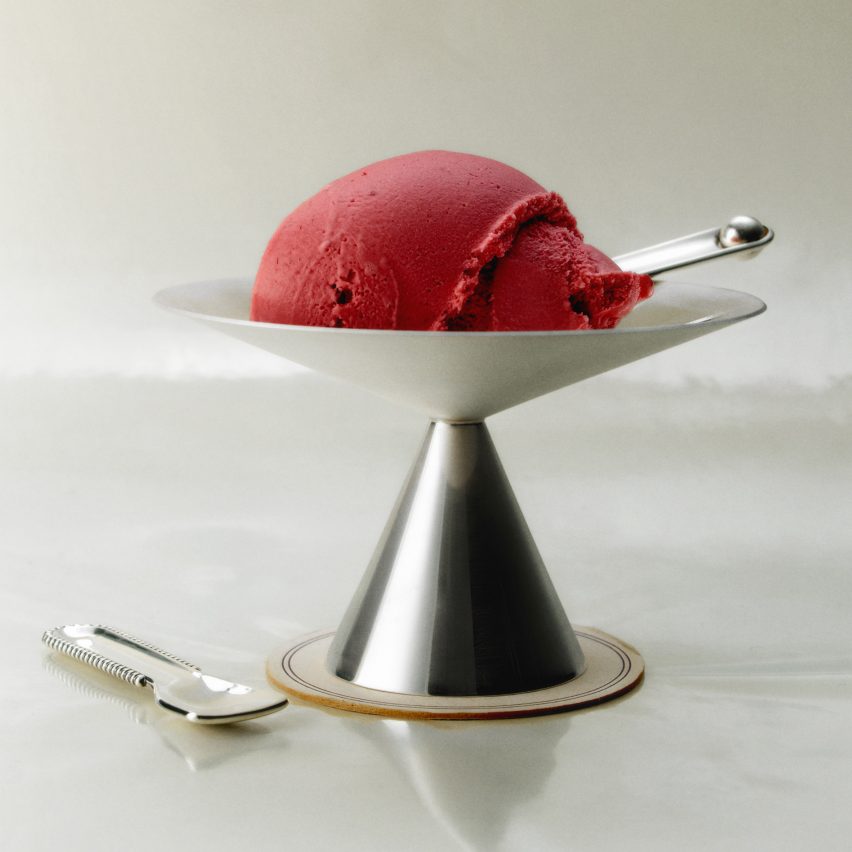Artisan ice cream coupe by Georg Jensen from Milan design week 2025
